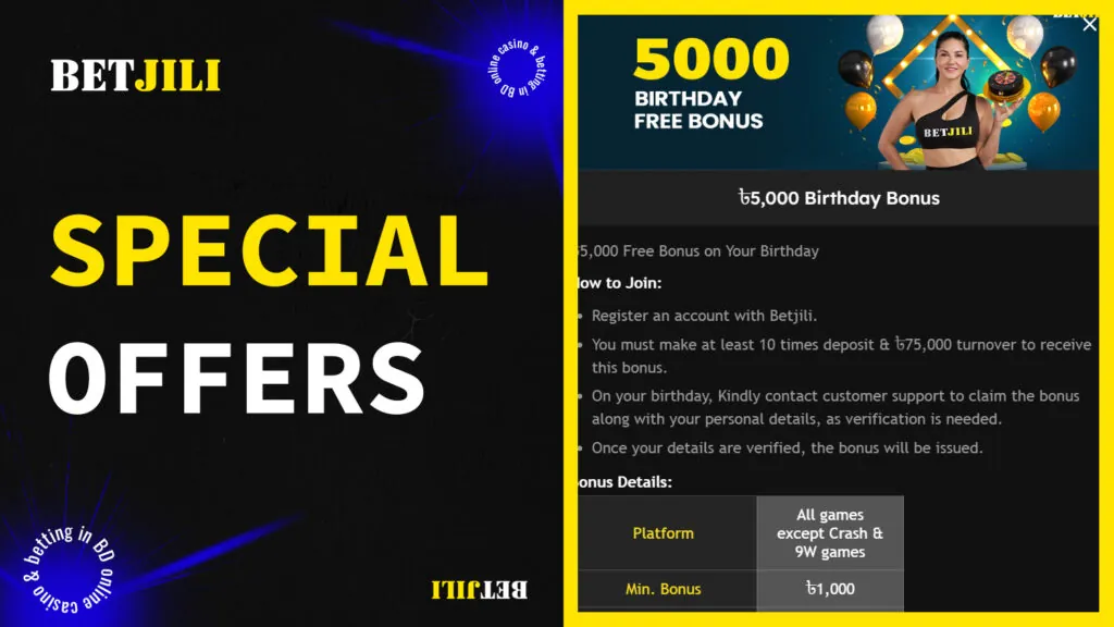 Special offers from BetJili online casino and bookmaker