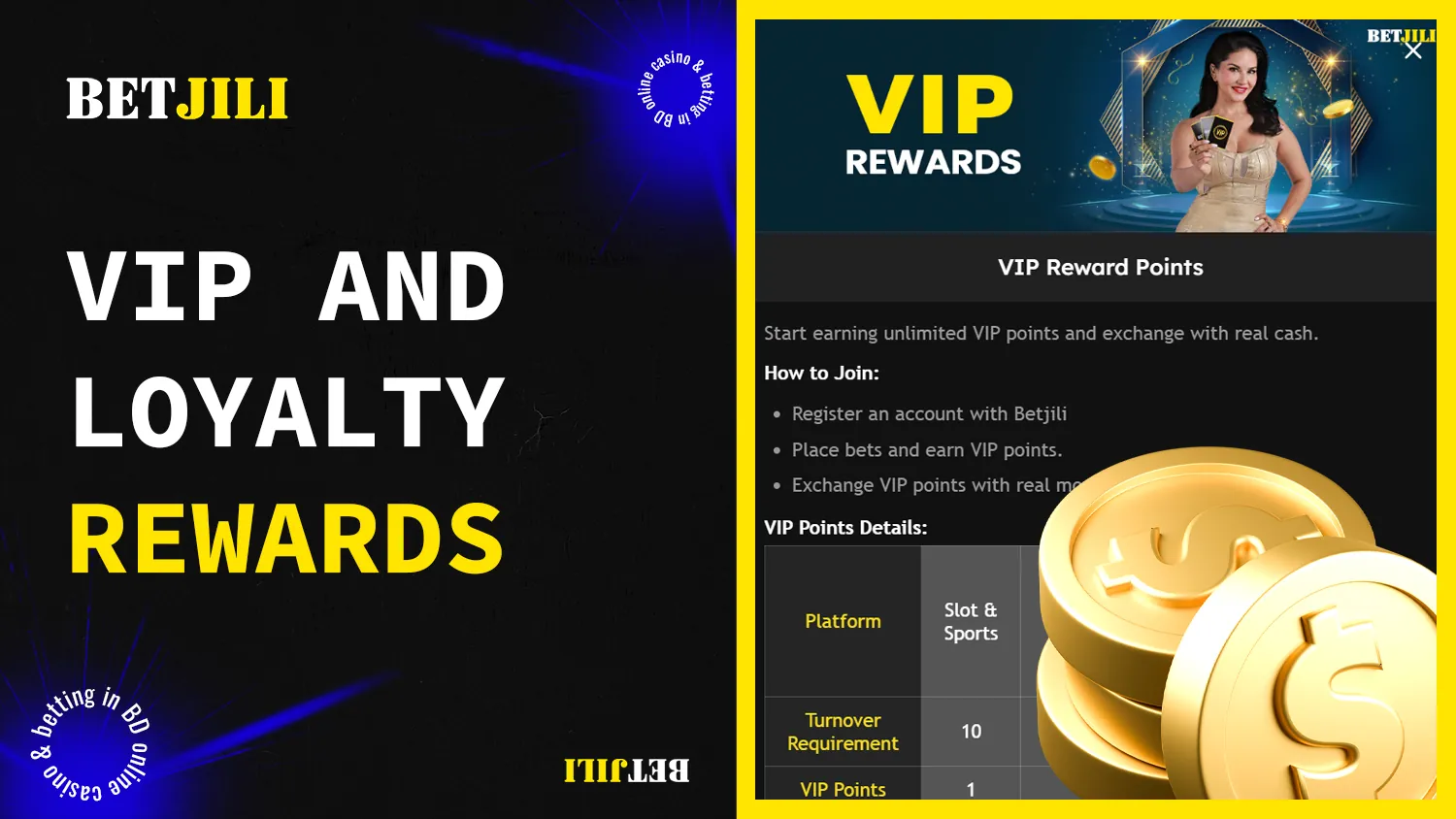 VIP and Loyalty Rewards from BetJili online casino Bangladesh